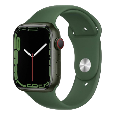 Apple Watch Series 7 45mm GPS + Cellular Green Aluminum Case with Clover Sport Band