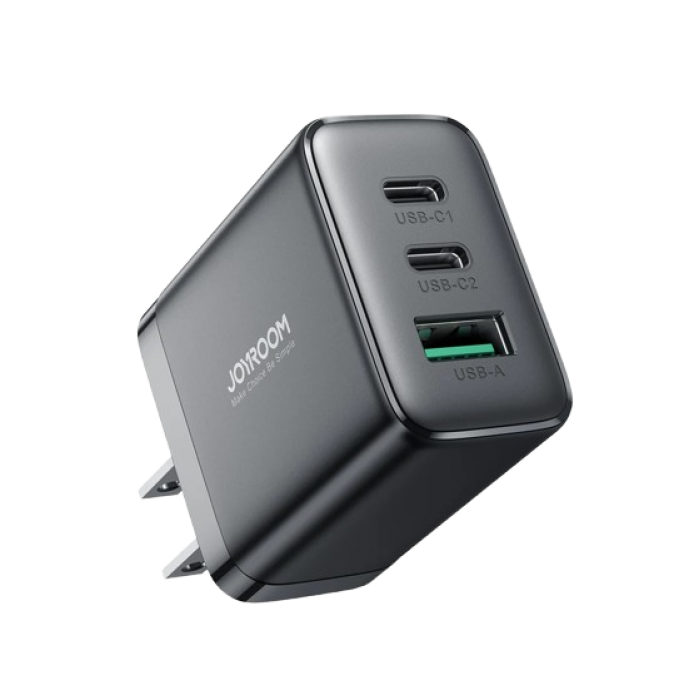 Joyroom (JR-TCF10) Мережевий зарядний пристрій, 32 Вт, 2xUSB-C, 1xUSB-A, PD, QC 3.0, ЧОРНИЙ