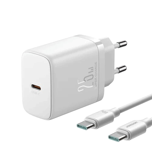 Joyroom (JR-TCF11) Incarcator Retea + Cablu USB-C, 25W, 1xUSB-C, PD,WHITE