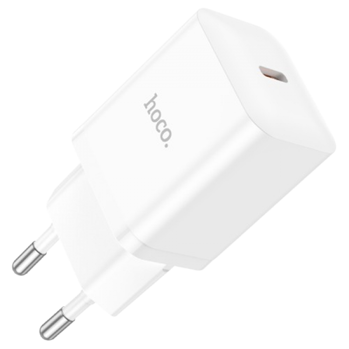 Hoco (N27) Incarcator Retea, 20W, 1xUSB-C, PD, WHITE