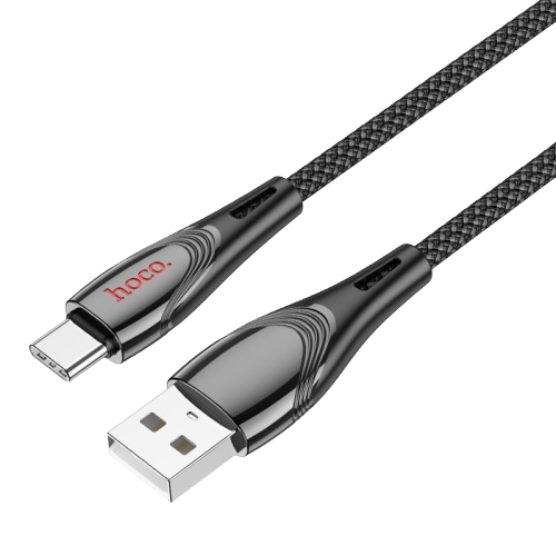 Hoco (U133) Cablu Date si Incarcare, USB-A la Lightning, 2.4A, 1.2m, Monte,BLACK