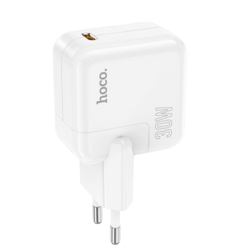 Hoco (C112A) Сетевое зарядное устройство, 30W, 1xUSB-C, PD, белое