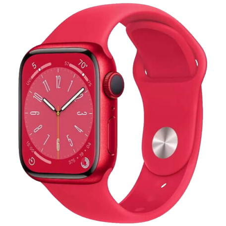 Apple Watch Series 8 41mm Red Aluminum Case withRED Sport Band
