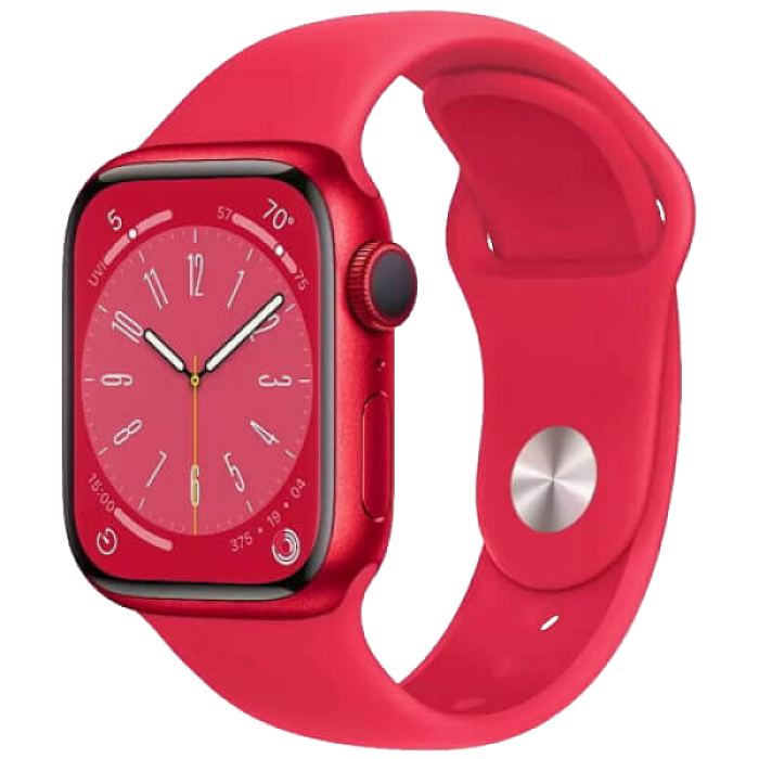Apple Watch Series 8 45mm Red Aluminum Case withRED Sport Band
