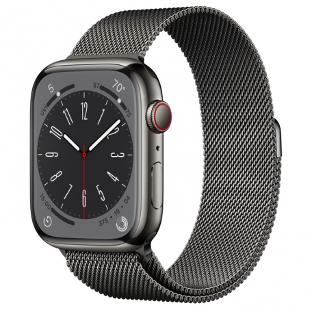 Apple Watch Series 8 41mm Graphite Stainless Steel Case with Milanese Loop Graphite