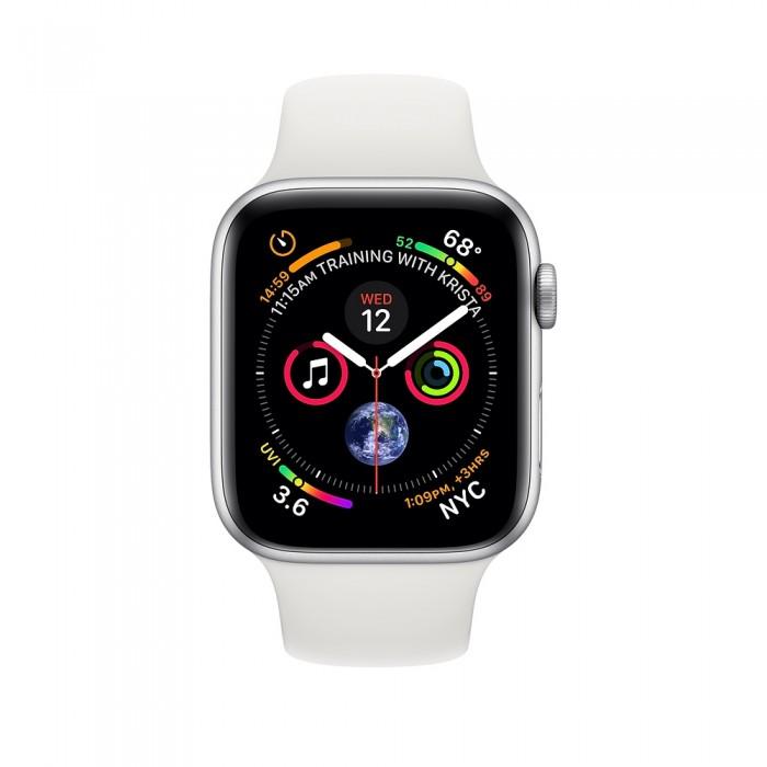 Apple Watch Series 4 40mm Silver Aluminum Case with White Sport Band