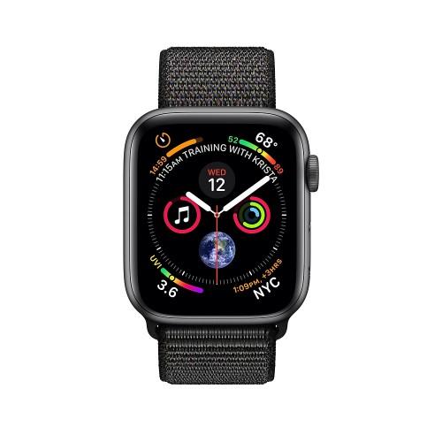 Apple Watch Series 4 44mm Space Grey Aluminium Case with Black Sport Loop (MU6E2)