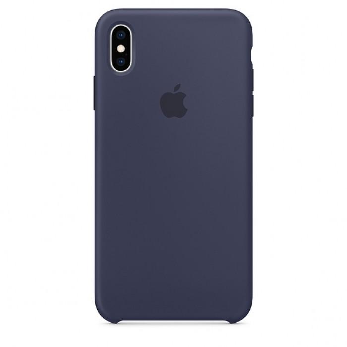 Чехол оригинальный iPhone XS Max Silicone Case — Midnight Blue