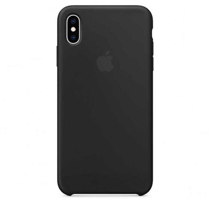 Чехол оригинальный iPhone XS Silicone Case — Black