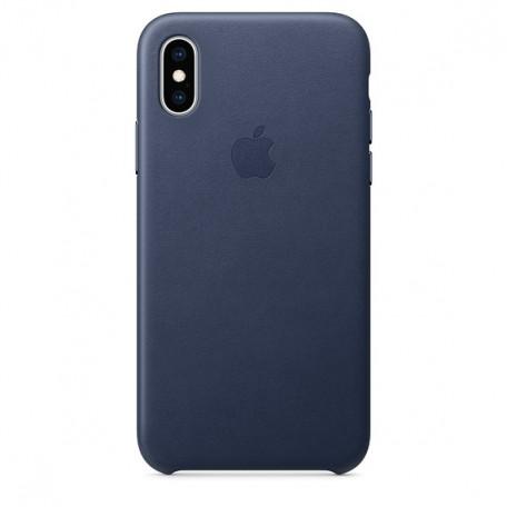 Чохол оригінальний iPhone XS Leather Case - Midnight Blue