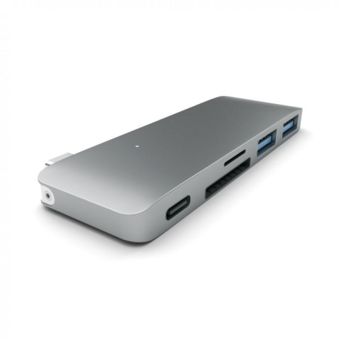 Satechi Type-C USB 3.0 Passthrough Hub Space Gray