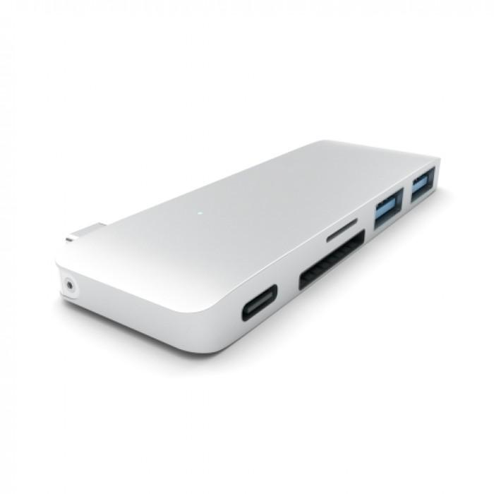 Satechi Type-C USB 3.0 Passthrough Hub Silver