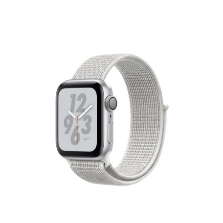 Apple Watch Series 4 Nike + 40mm GPS Silver Aluminum Case with Summit White Nike Sport Loop (MU7F2)