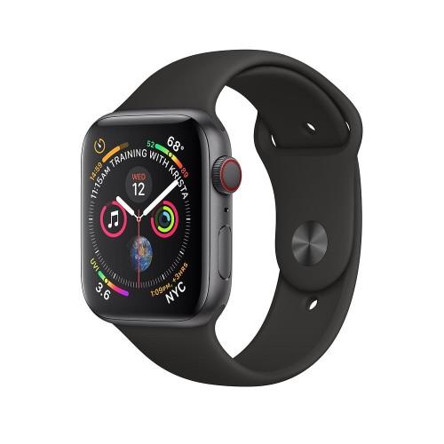 Apple Watch Series 4 44mm GPS+LTE Space Gray Aluminum Case with Black Sport Band