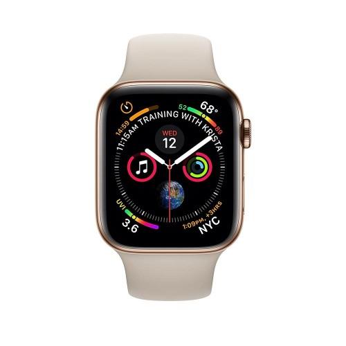 Apple Watch Series 4 40mm GPS+LTE Gold Stainless Steel Case with Stone Sport Band