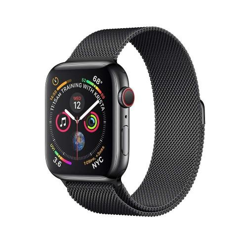 Apple Watch Series 4 44mm GPS + LTE Space Black Stainless Steel Case with Space Black Milanese Loop (MTV62)