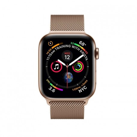 Apple Watch Series 4 40mm GPS + LTE Gold Stainless Steel Case with Gold Milanese Loop (MTUT2)