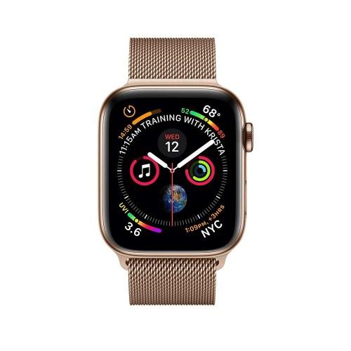 Apple Watch Series 4 40mm GPS+LTE Gold Stainless Steel Case with Gold Milanese Loop