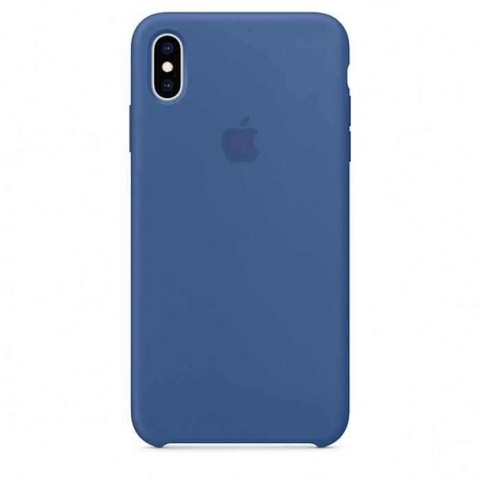 Original iPhone XS Max Silicone Case — Delft Blue