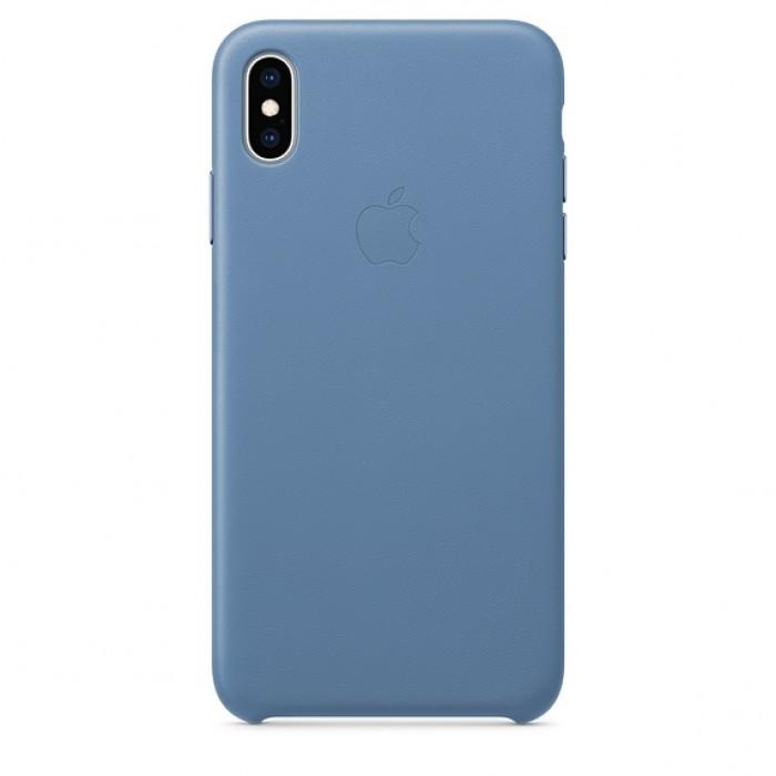 Чехол оригинальный iPhone XS Max Leather Case — Cornflower