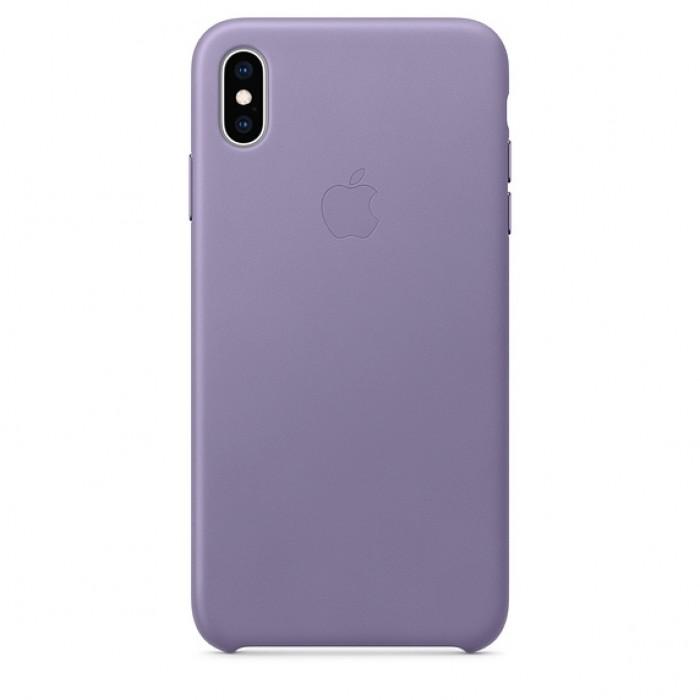 Чехол оригинальный iPhone XS Max Leather Case — Lilac