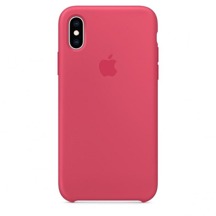 Original iPhone XS Silicone Case — Hibiscus