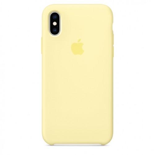 Original iPhone XS Silicone Case — Mellow Yellow