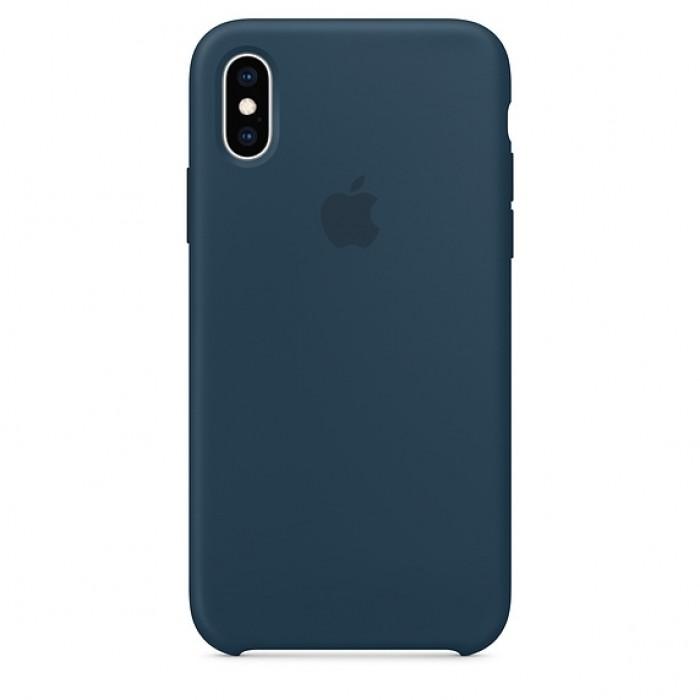 Чехол оригинальный iPhone XS Silicone Case — Pacific Green