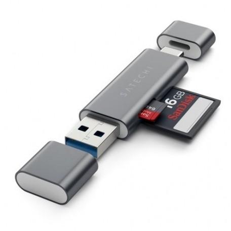 Satechi Aluminum Type-C USB 3.0 та Micro/SD Card Reader Space Gray (ST-TCCRAM)