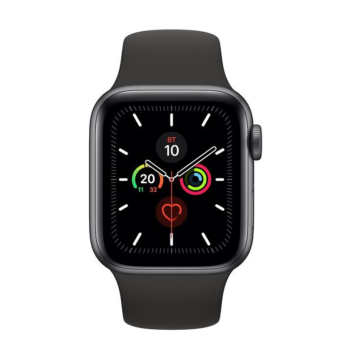 Apple Watch Series 5 40mm Space Gray Aluminum Case with Black Sport Band