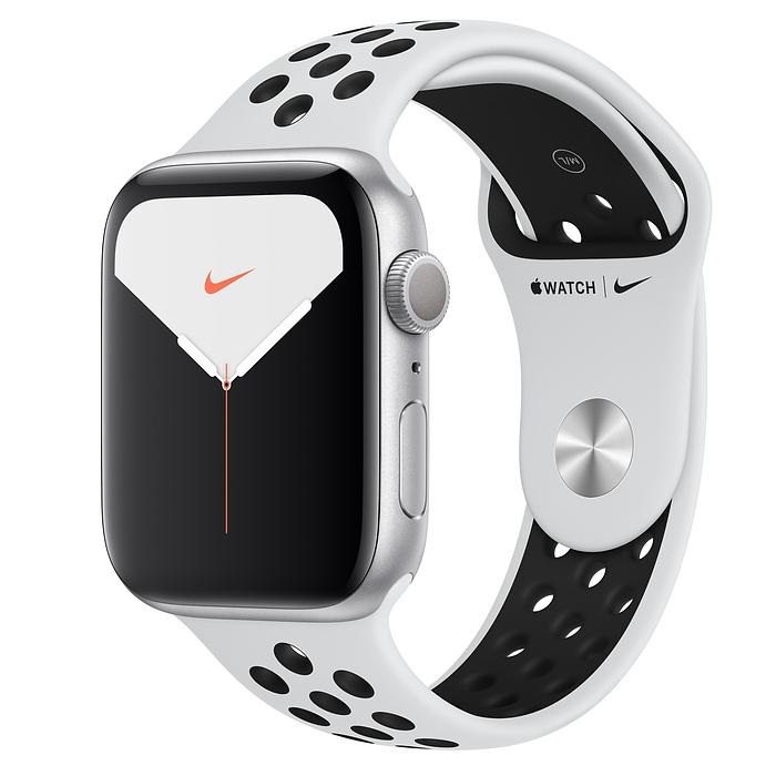 Apple Watch Series 5 Nike+ 44mm GPS Silver Aluminum Case with Pure Platinum/Black Nike Sport Band