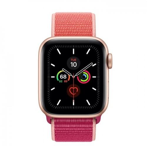 Apple Watch Series 5 40mm Gold Aluminum Case with Pomegranate Sport Loop