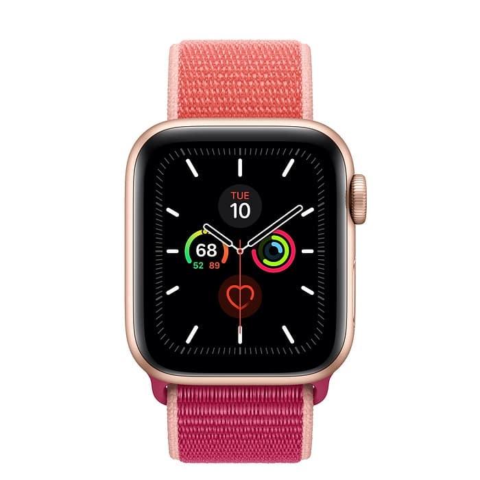 Apple Watch Series 5 40mm Gold Aluminium Case with Pomegranate Sport Loop