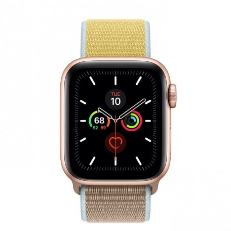 Apple Watch Series 5 40mm Gold Aluminium Case with Camel Sport Loop (MWTU2)