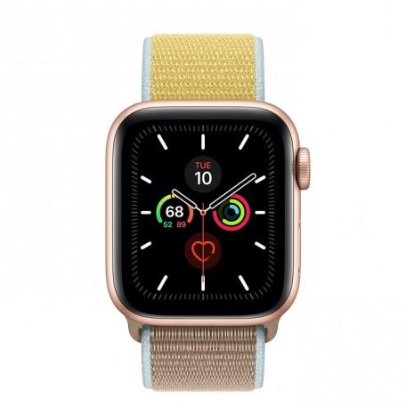 Apple Watch Series 5 40mm Gold Aluminum Case with Camel Sport Loop