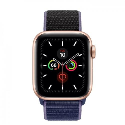 Apple Watch Series 5 40mm Gold Aluminium Case with Midnight Blue Sport Loop