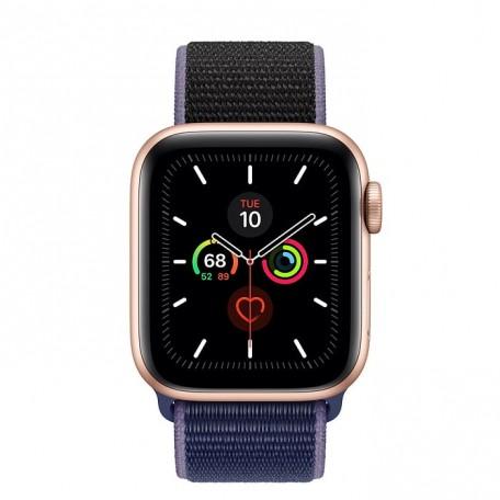 Apple Watch Series 5 40mm Gold Aluminum Case with Midnight Blue Sport Loop