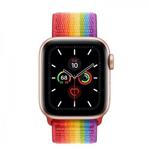 Apple Watch Series 5 40mm Gold Aluminium Case with Pride Sport Loop