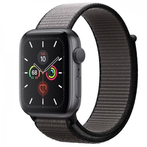 Apple Watch Series 5 44mm Space Gray Aluminum Case with Anchor Gray Sport Loop