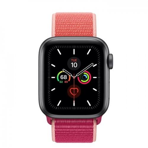 Apple Watch Series 5 40mm Space Gray Aluminium Case with Pomegranate Sport Loop