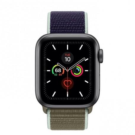 Apple Watch Series 5 40mm Space Gray Aluminium Case with Khaki Sport Loop