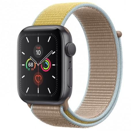 Apple Watch Series 5 44mm Space Gray Aluminum Case with Camel Sport Loop