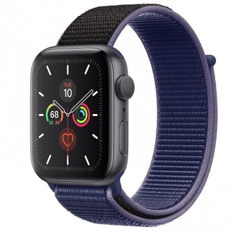 Apple Watch Series 5 44mm Space Gray Aluminum Case with Midnight Blue Sport Loop