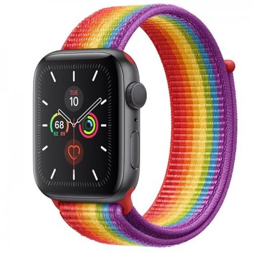 Apple Watch Series 5 44mm Space Gray Aluminum Case with Pride Sport Loop