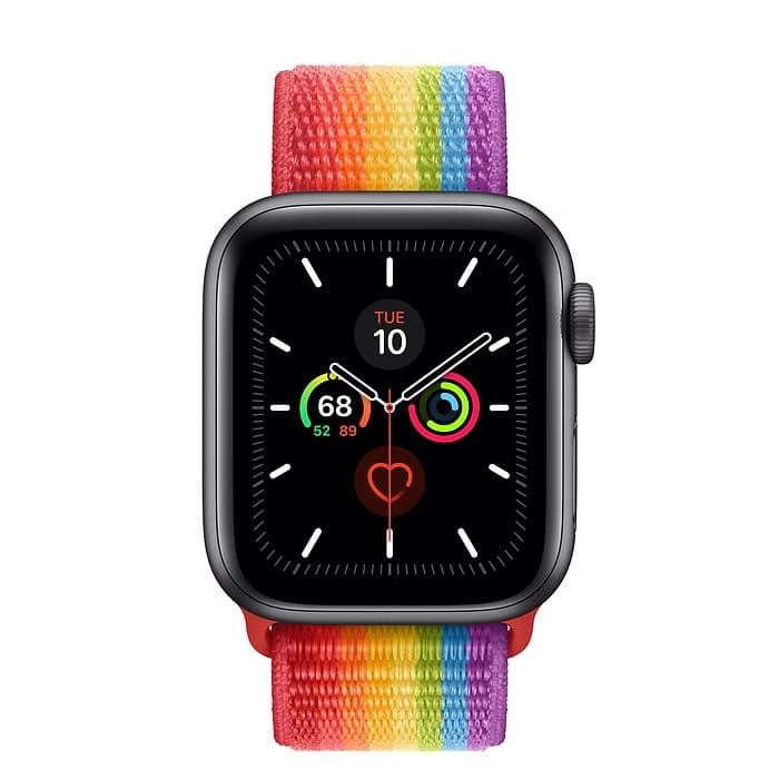 Apple Watch Series 5 40mm Space Gray Aluminium Case with Pride Sport Loop