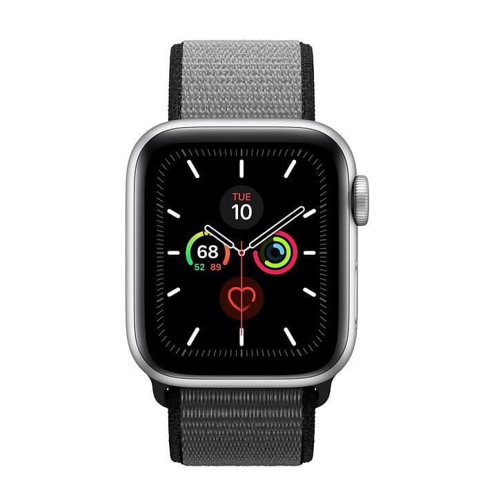 Apple Watch Series 5 40mm Silver Aluminum Case with Anchor Gray Sport Loop