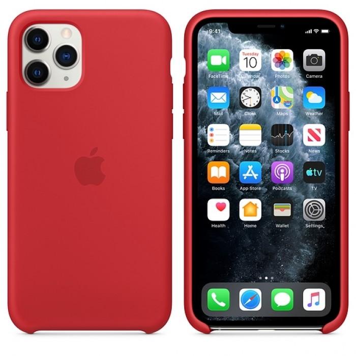 Original iPhone 11 Pro Silicone Case — Red