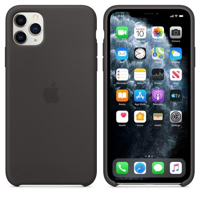 Чехол оригинальный iPhone 11 Pro Max Silicone Case — Black