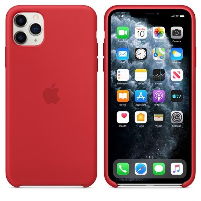 Original iPhone 11 Pro Max Silicone Case — Red