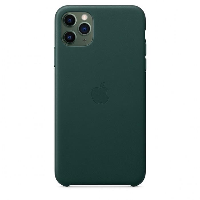 Чехол оригинальный iPhone 11 Pro Max Leather Case — Forest Green